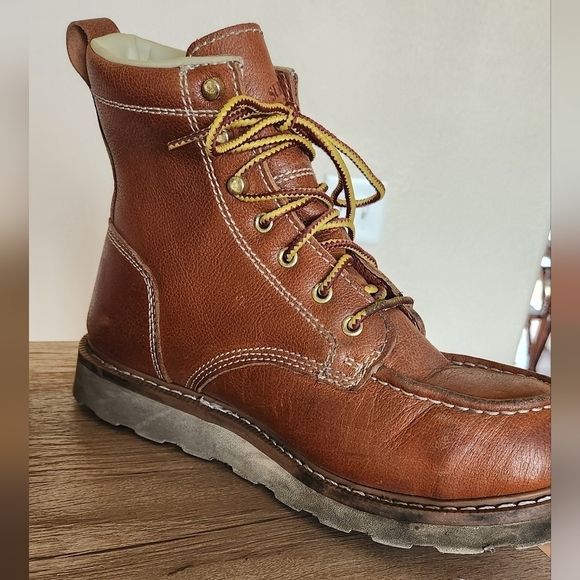 Herman Survivor's Brown Leather Work Boots - Picture 6 of 9
